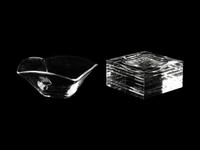 Three Simon Pearce Glass Articles and a Veritas Ashtray