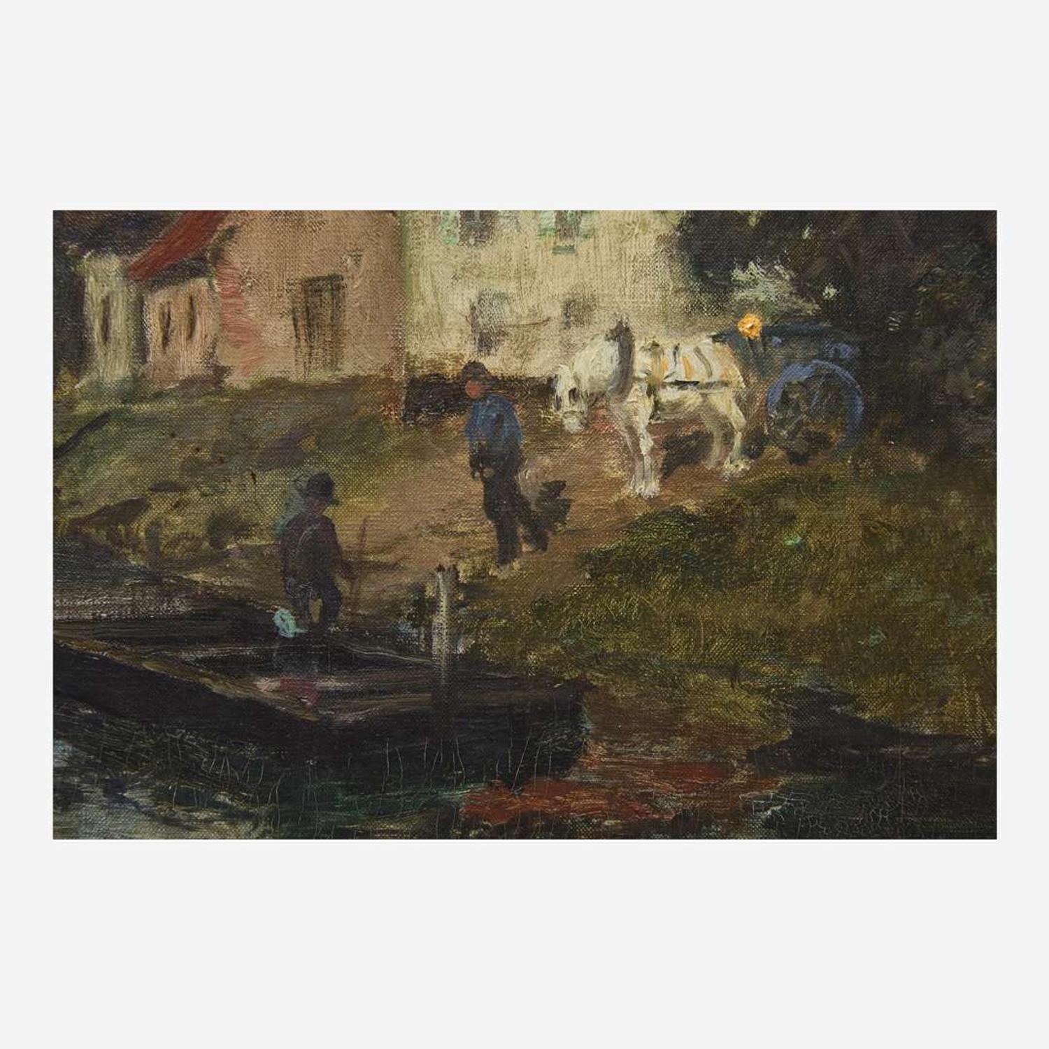 Frits Thaulow (Norwegian, 1847–1906) Canal in Spring