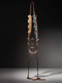 Sioux Beaded Buffalo Hide Headstall, with Ring Bit