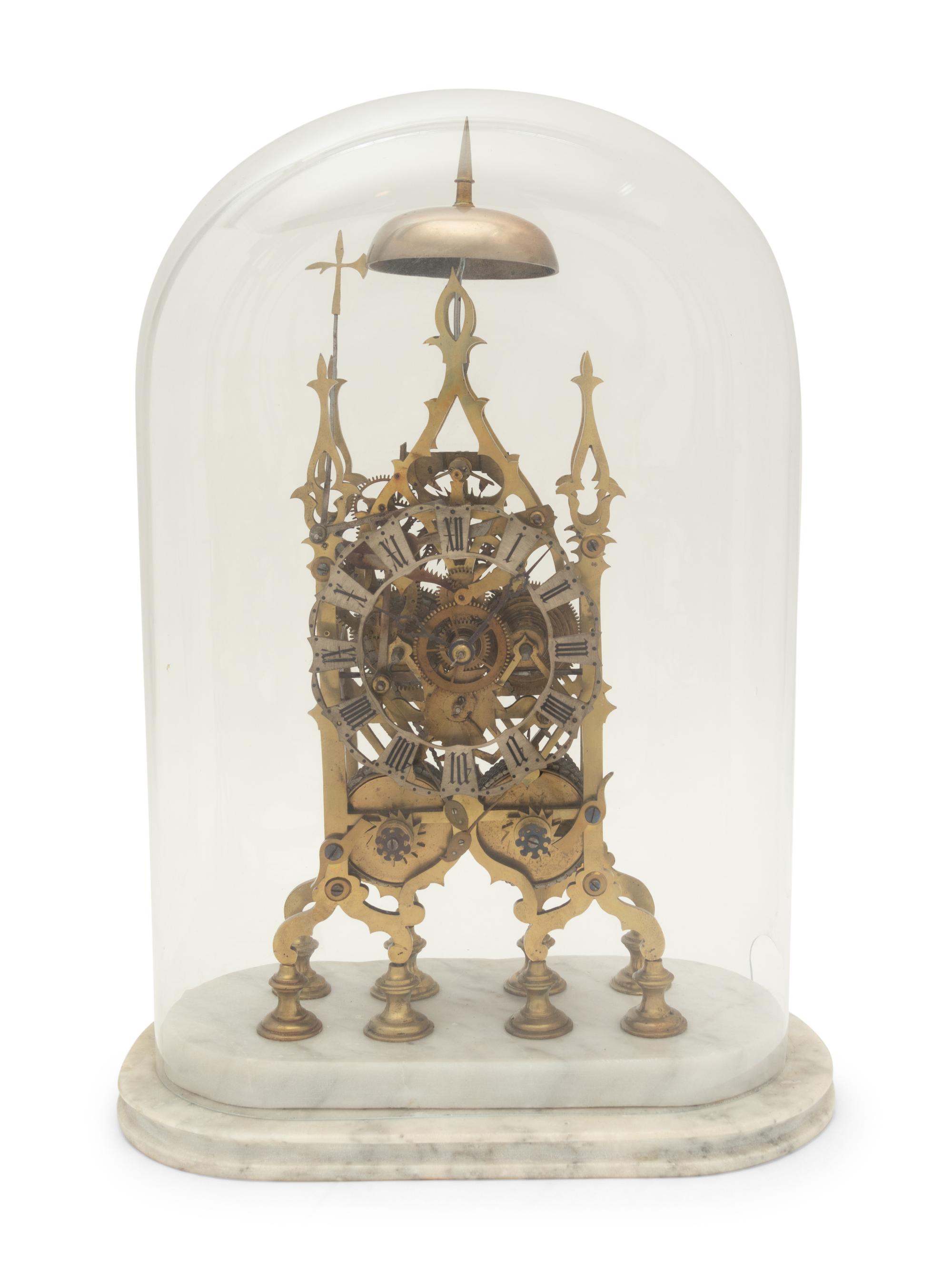 An English Brass Skeleton Clock