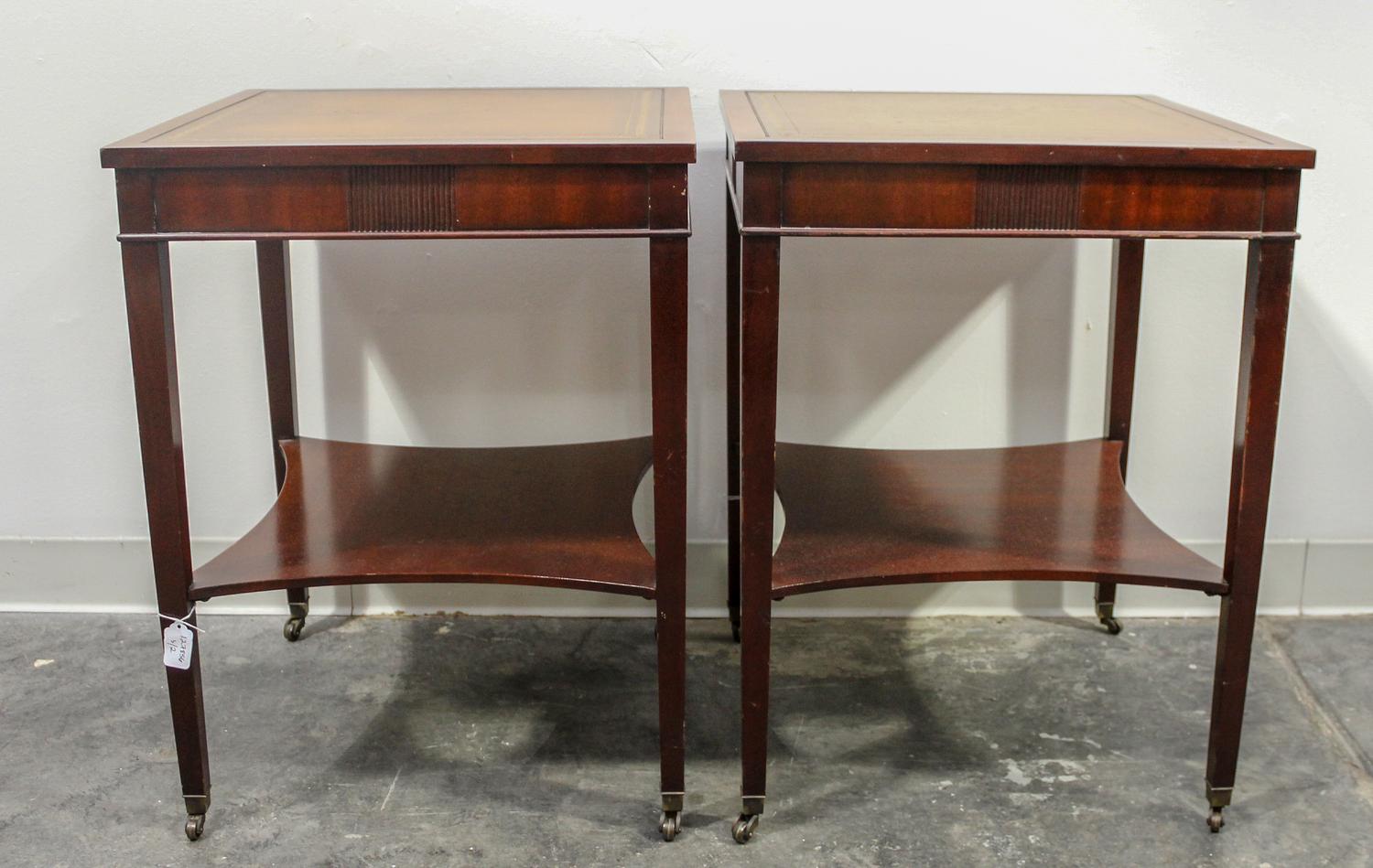 A Pair of Regency Style Side Tables Height overall 26 1/2 x width 20 x depth 20 inches. — 20TH CENTURY