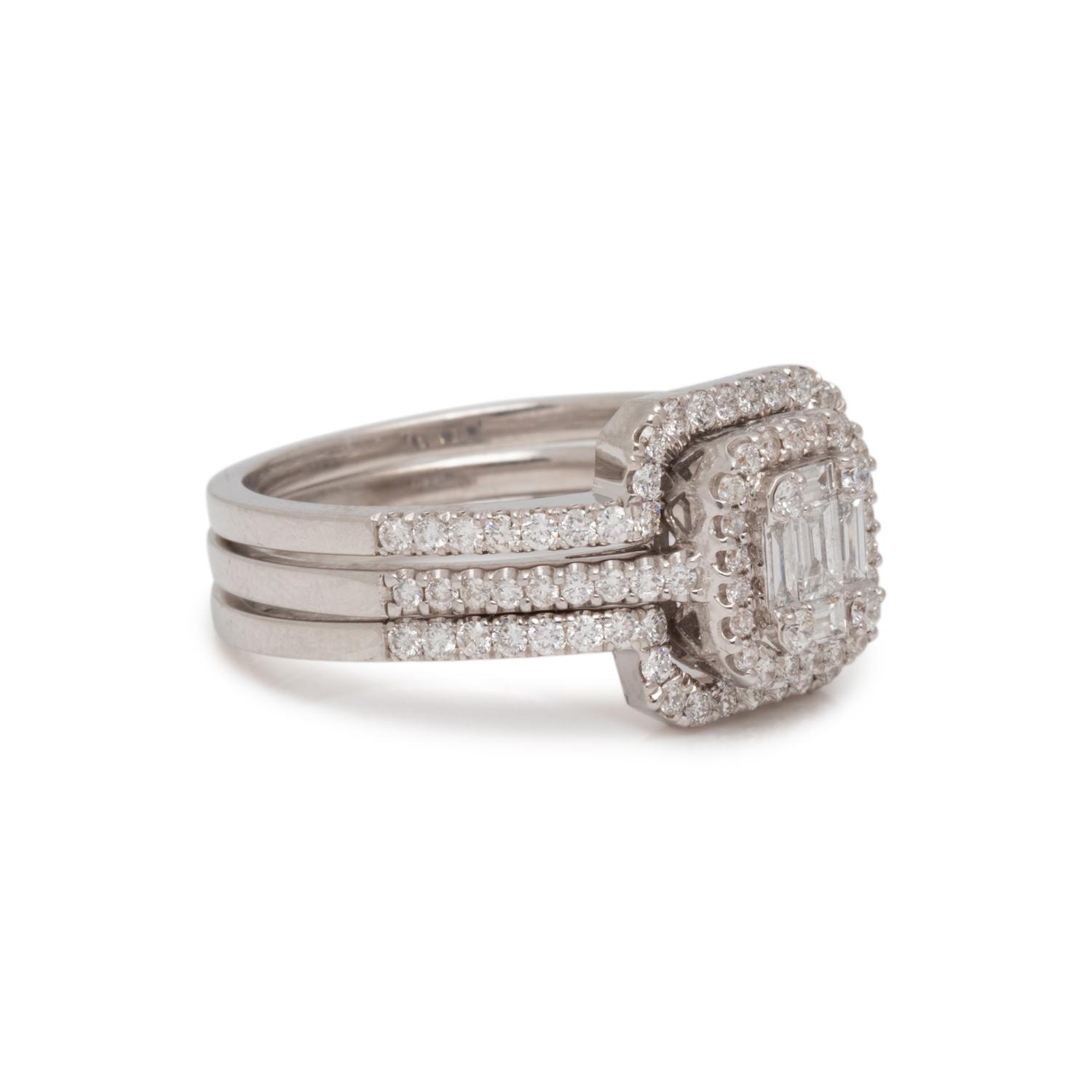 COLLECTION OF WHITE GOLD AND DIAMOND JEWELRY