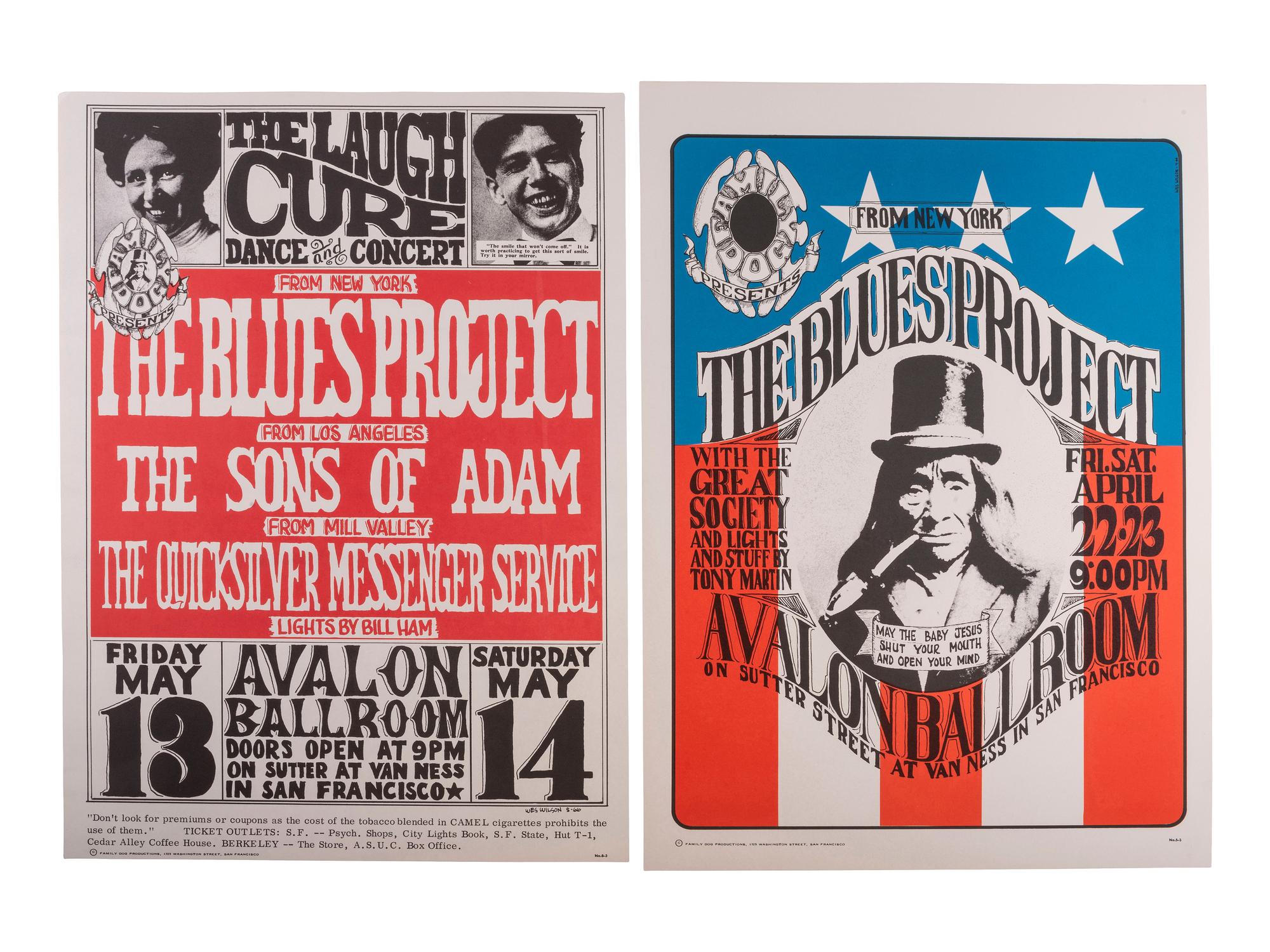 [MUSIC] -- [POSTERS]. WILSON, Wes and HELMS, Chet, artists. A group of 8 Family Dog posters from 1966, comprising: