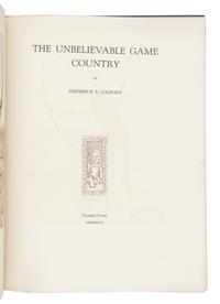 [SPORTING]. COLBURN, Frederick S. (1871-1960). The Unbelievable Game Country . N.p.: Privately Printed, 1927.