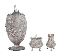 Three American Silver Repousse Table Wares