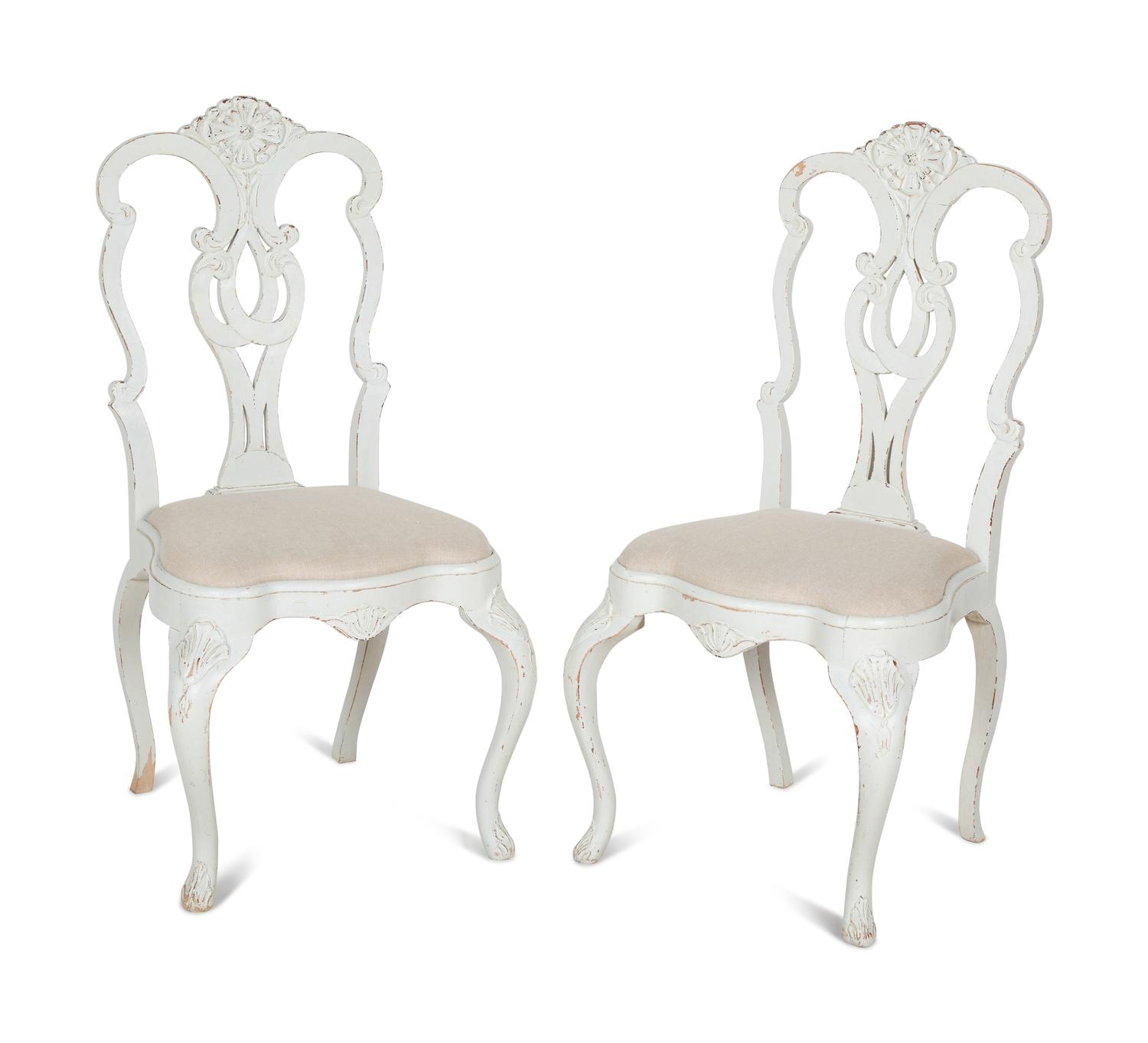 A Set of Eight Italian Painted Dining Chairs — EARLY 20TH CENTURY