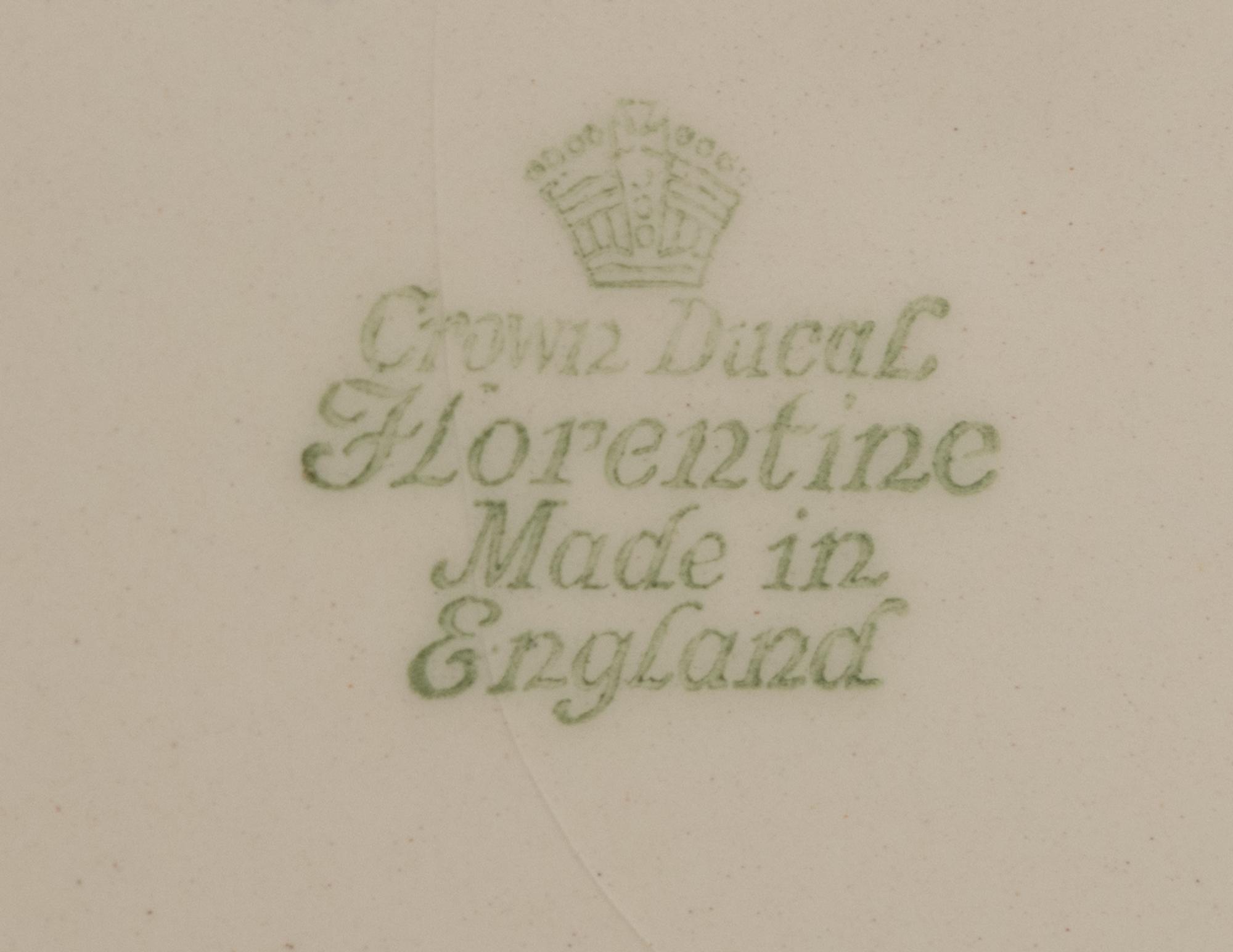 A Set of Ten Crown Ducal Creamware Salad Plates