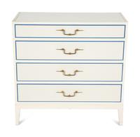 A Tommy Parzinger White Lacquer Commode