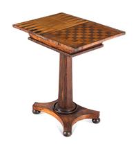 A Regency Inlaid Rosewood Game Table