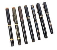 A Collection of Eight Swan Fountain Pens Length of longest 5 1/2 inches.