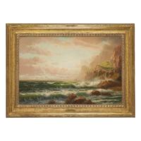 William Trost Richards (American, 1833-1905) — Sea at Cornwall