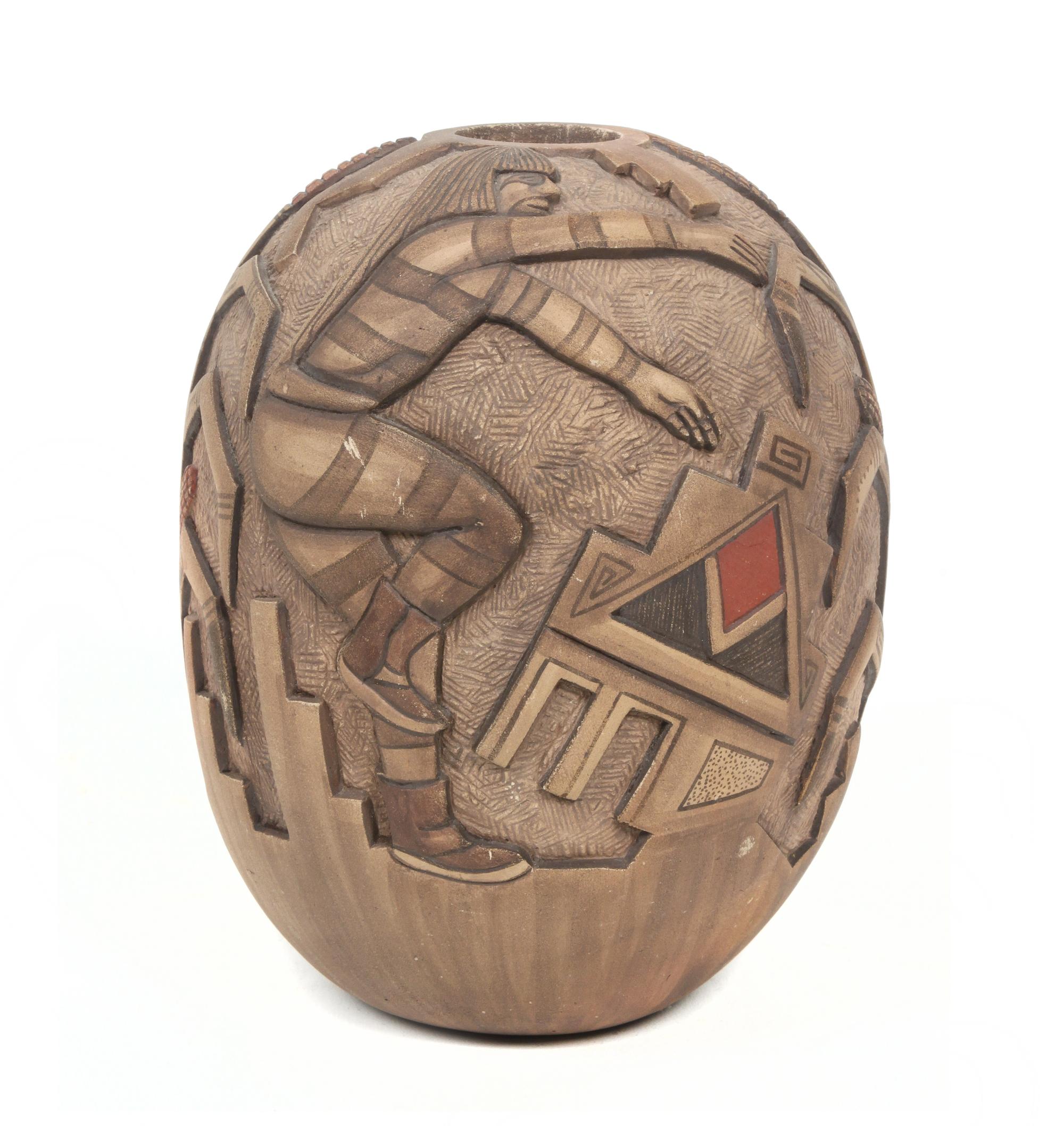 Thomas Polacca Nampeyo (1935-2003), Hopi Pottery Jar Height 6 1/2 inches.