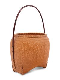 A Japanese Ikebana Bamboo Flower Arranging Basket