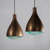 Max Ingrand (French, 1908–1969) — Pair of Pendant Lights, model 2220 for Fontana Arte