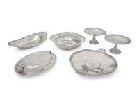 Six American Silver Serving Articles