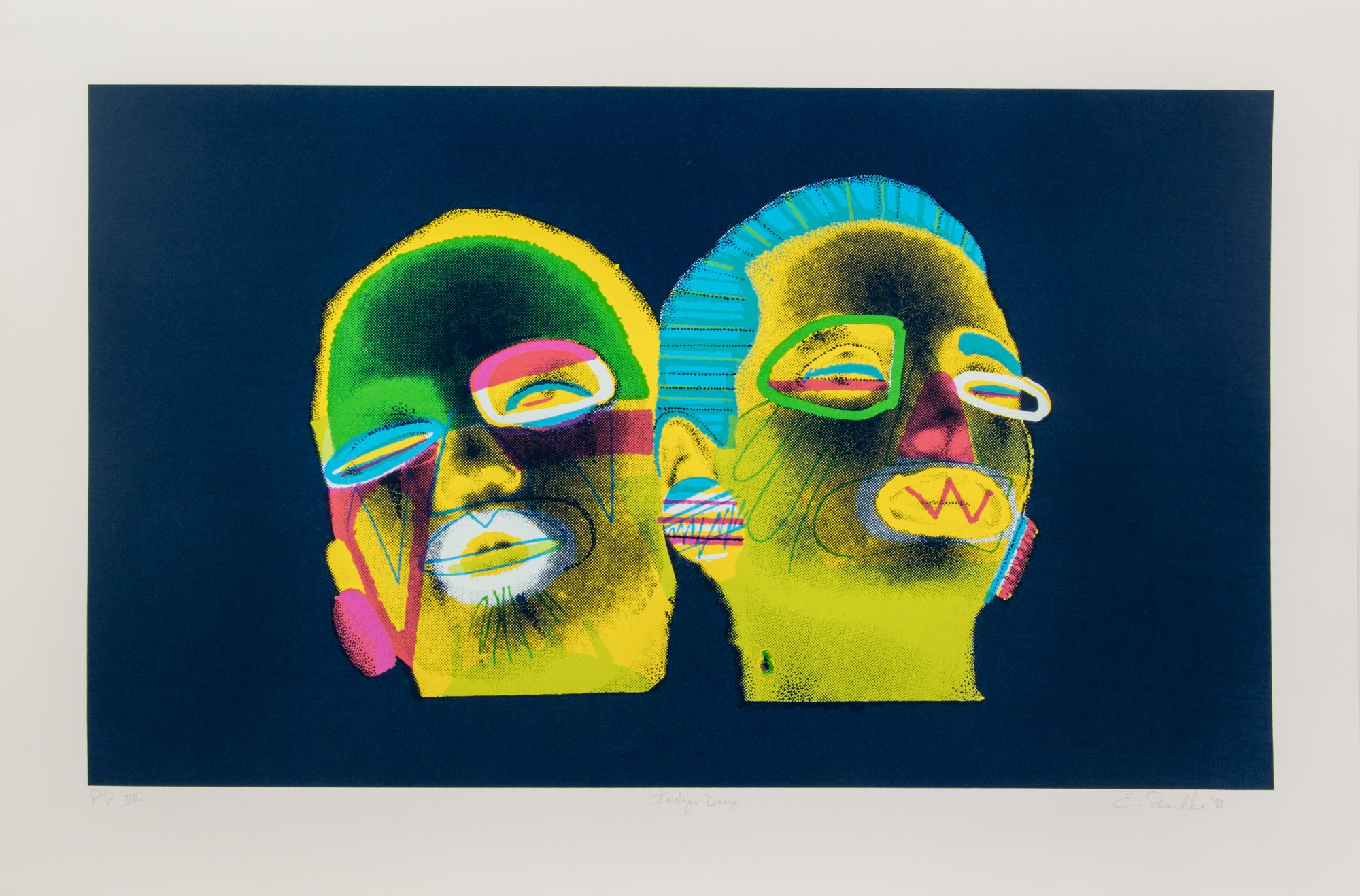 Ed Paschke, (American, 1939-2004), Indigo Deux, 1988