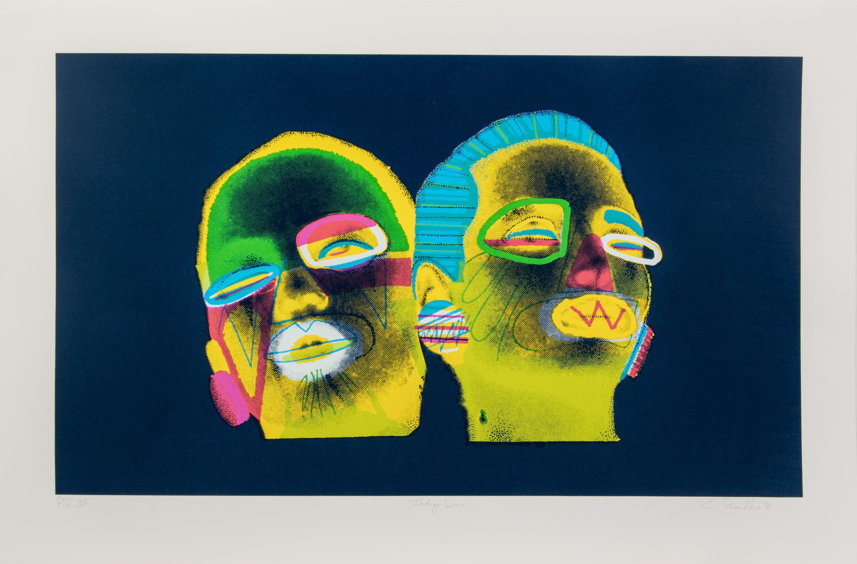 Ed Paschke, (American, 1939-2004), Indigo Deux, 1988