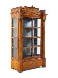 A Biedermeier Walnut Bookcase
