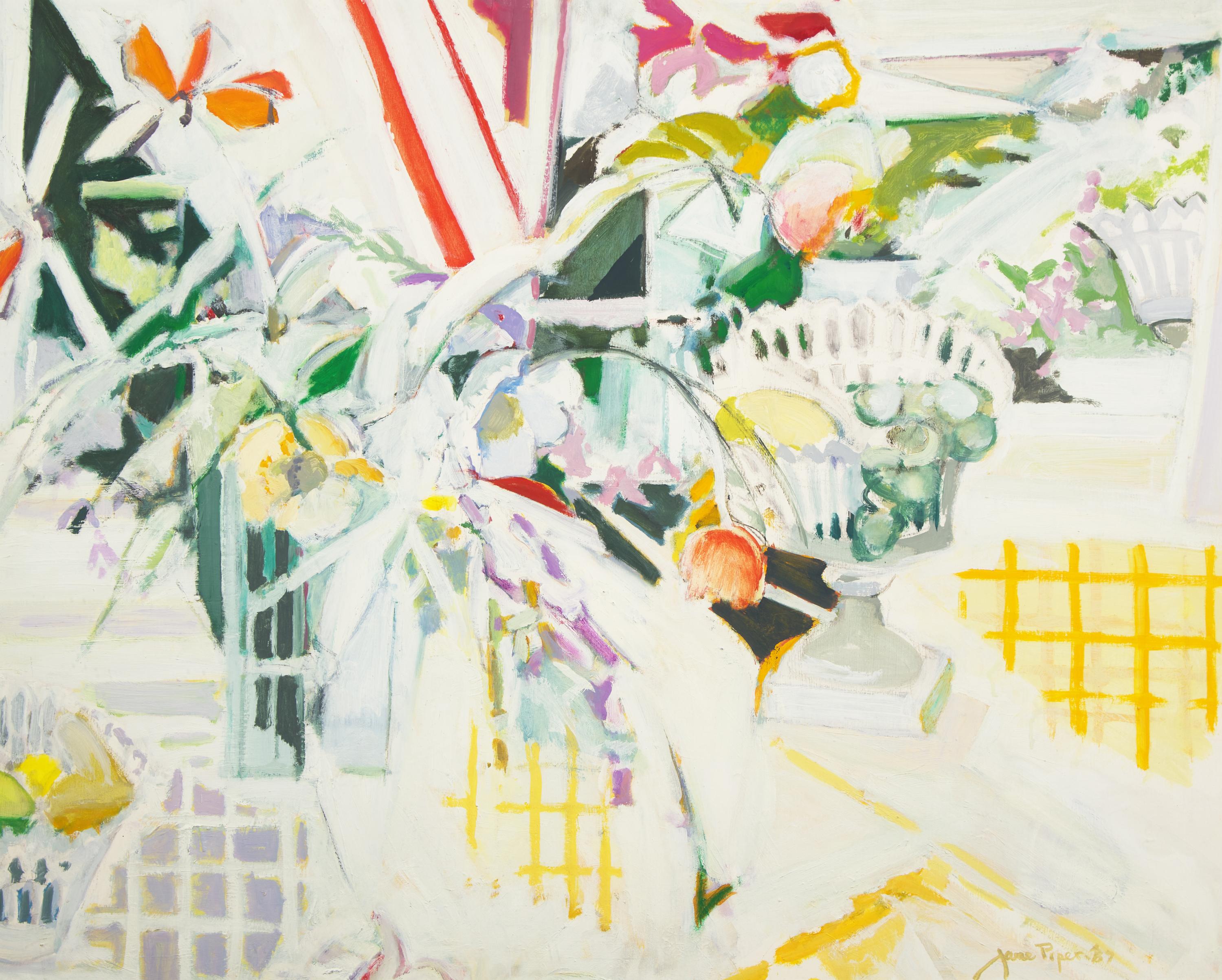 Jane Piper (American, 1916-1991) — Still Life with Fruit & Flowers, 1987