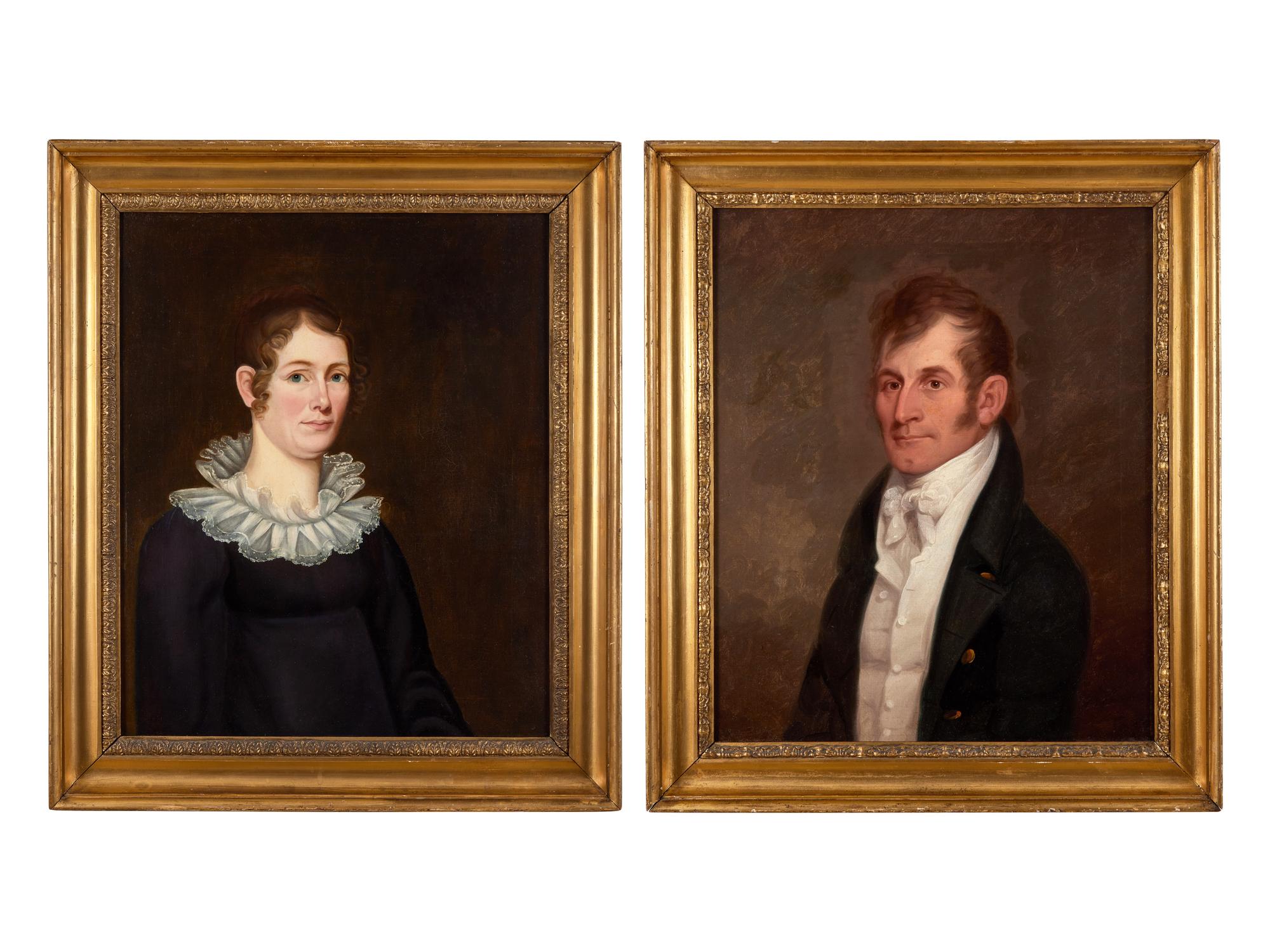 Asa Park (1790-1827), A Pair Of Portraits: George Poindexter (1779-1853) And Agatha Ball Chinn Poindexter (1794-1822)