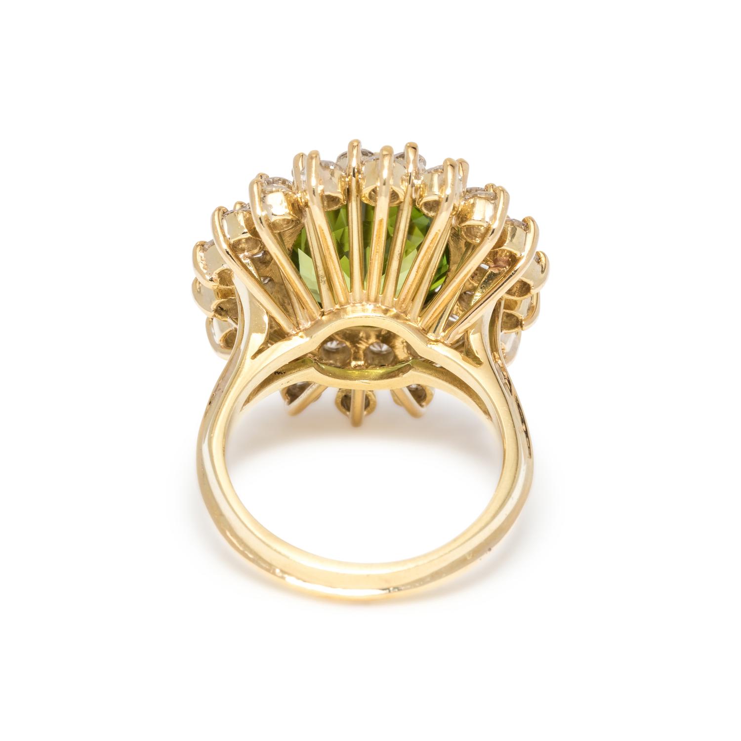PERIDOT AND DIAMOND RING