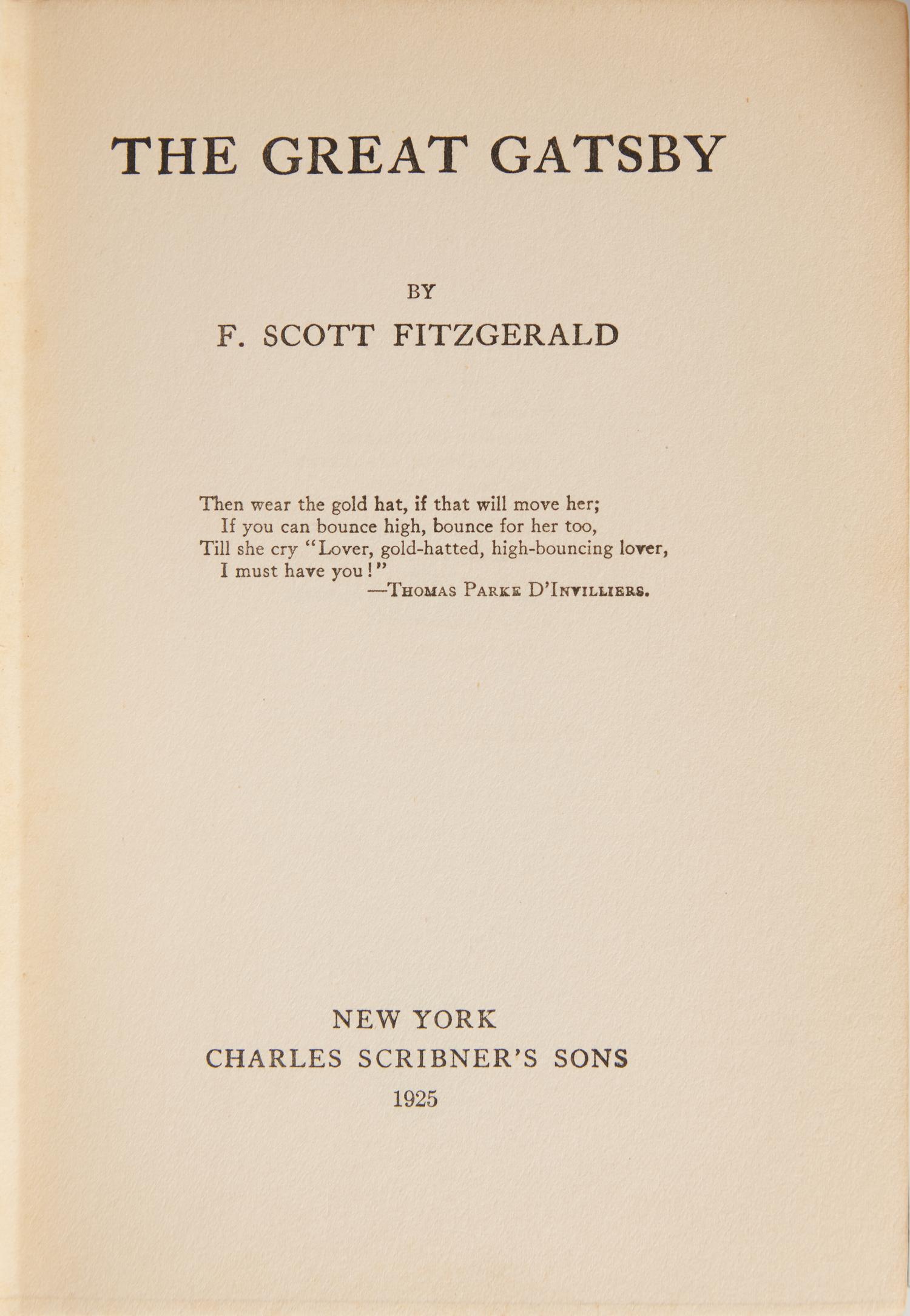 [Literature] Fitzgerald, F. Scott. The Great Gatsby