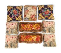 A Group of Eight Needlework Pillows — 20TH CENTURY
