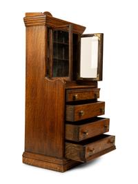 An American Oak Salesman Sample Step- Back Cupboard — 19TH/20TH CENTURY