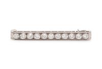 DIAMOND BAR BROOCH