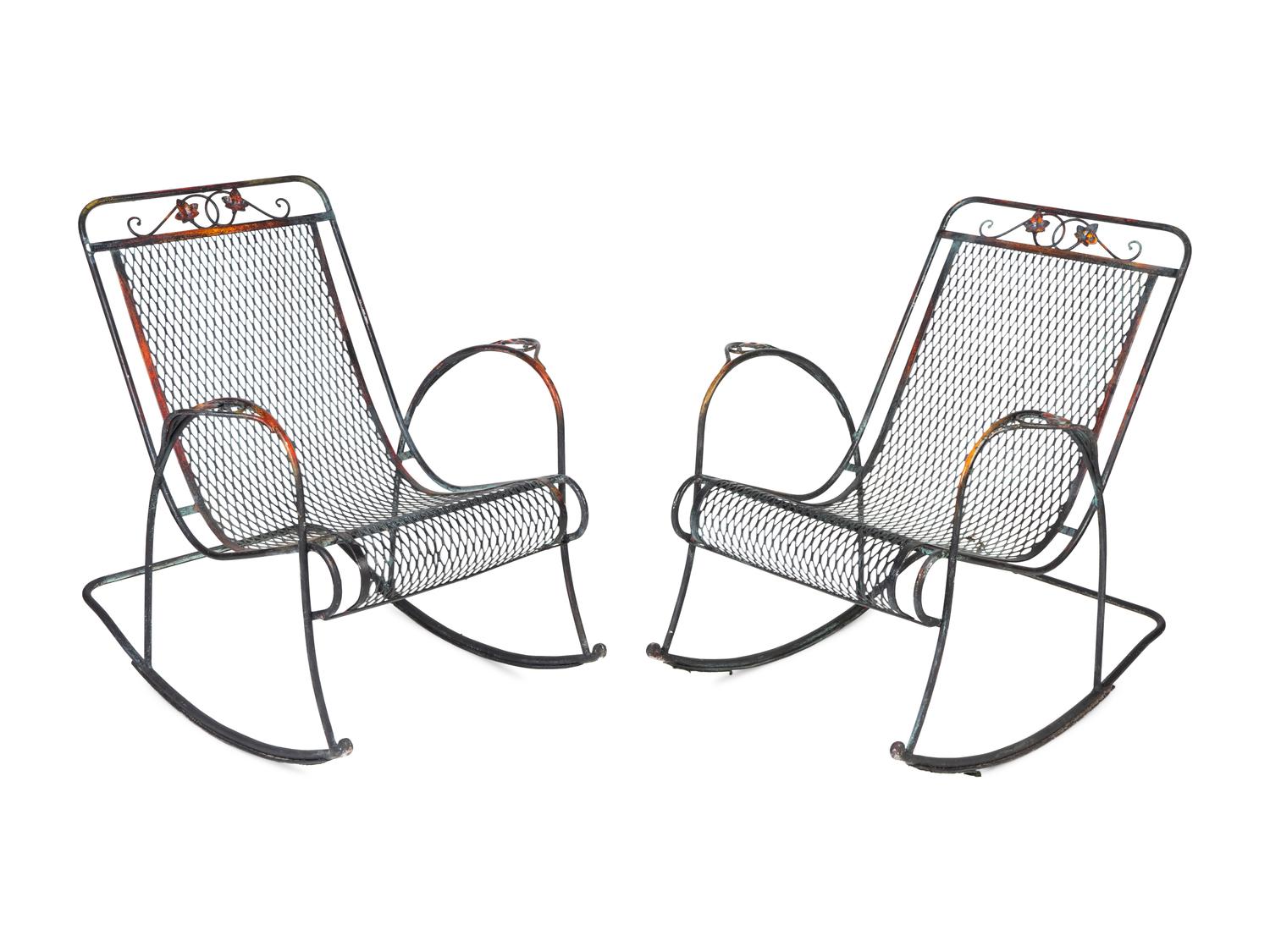 A Pair of Salterini Sea Island Group Rocking Chairs — 20TH CENTURY