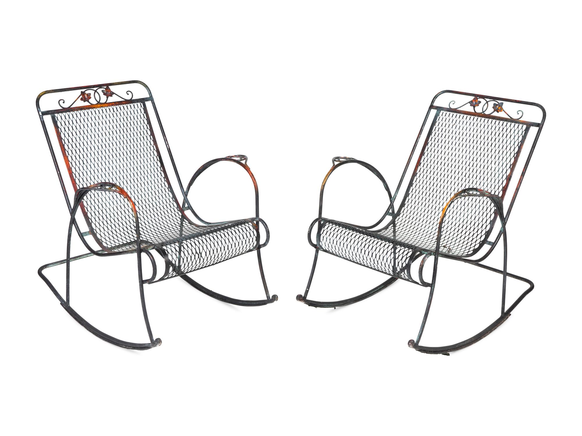 A Pair of Salterini Sea Island Group Rocking Chairs — 20TH CENTURY