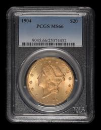 A United States 1904 Liberty Head $20 Gold Coin