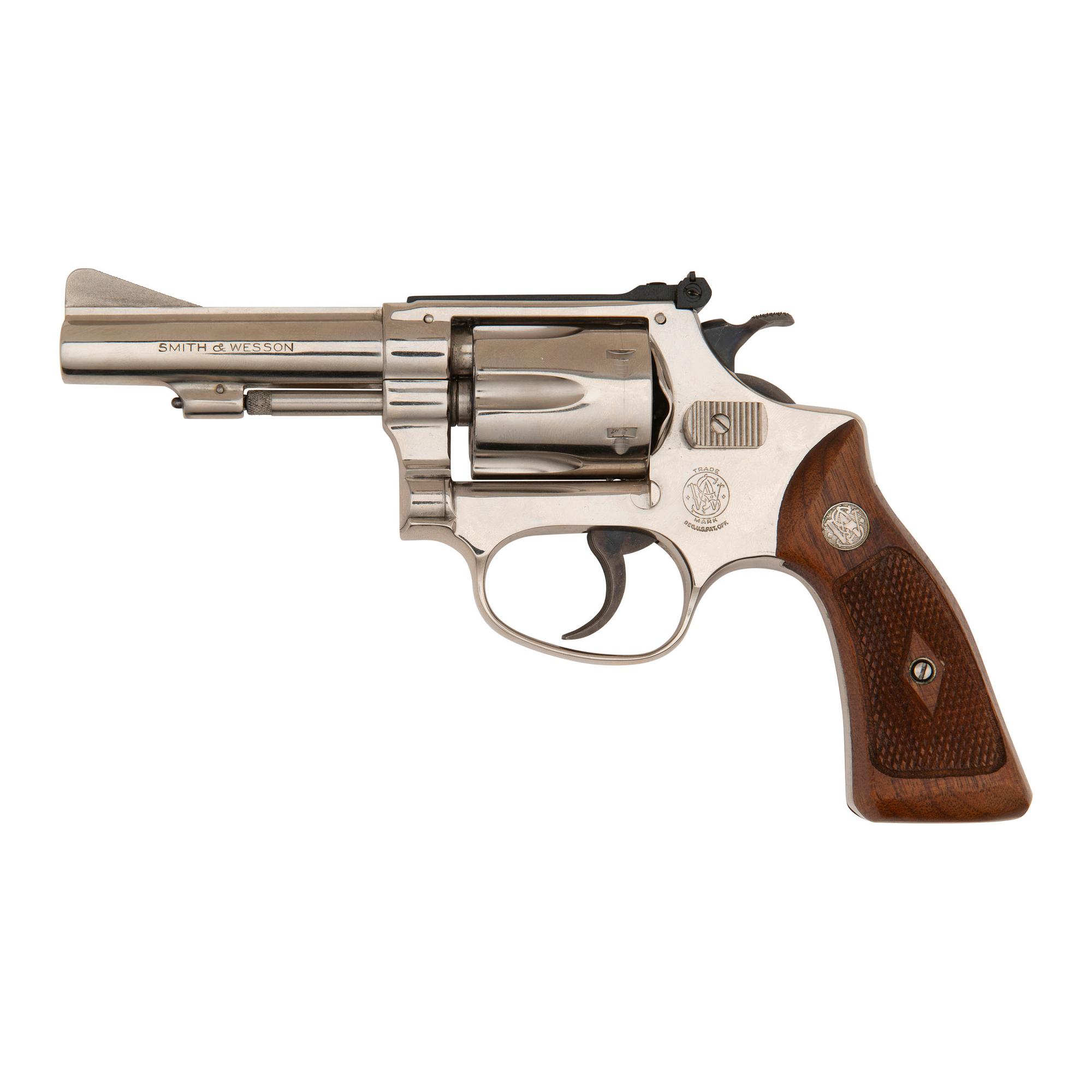 **Smith & Wesson Model 43 Nickel Plated in Box with Accessories