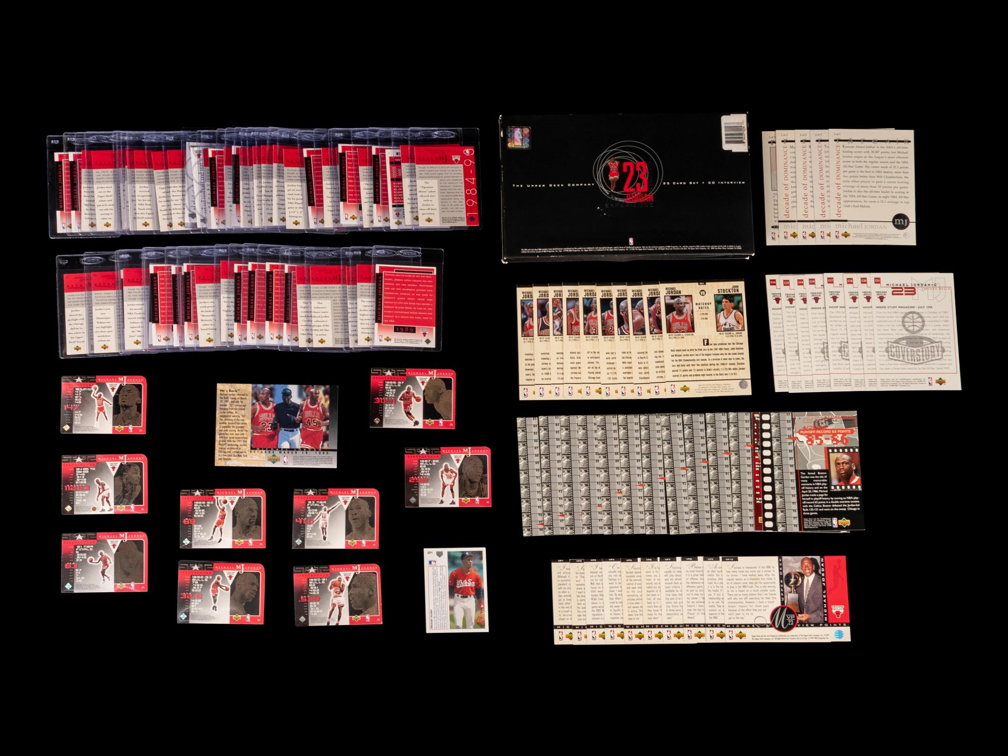 A Large Group of Upper Deck Michael Jordan Tribute Basketball Cards,