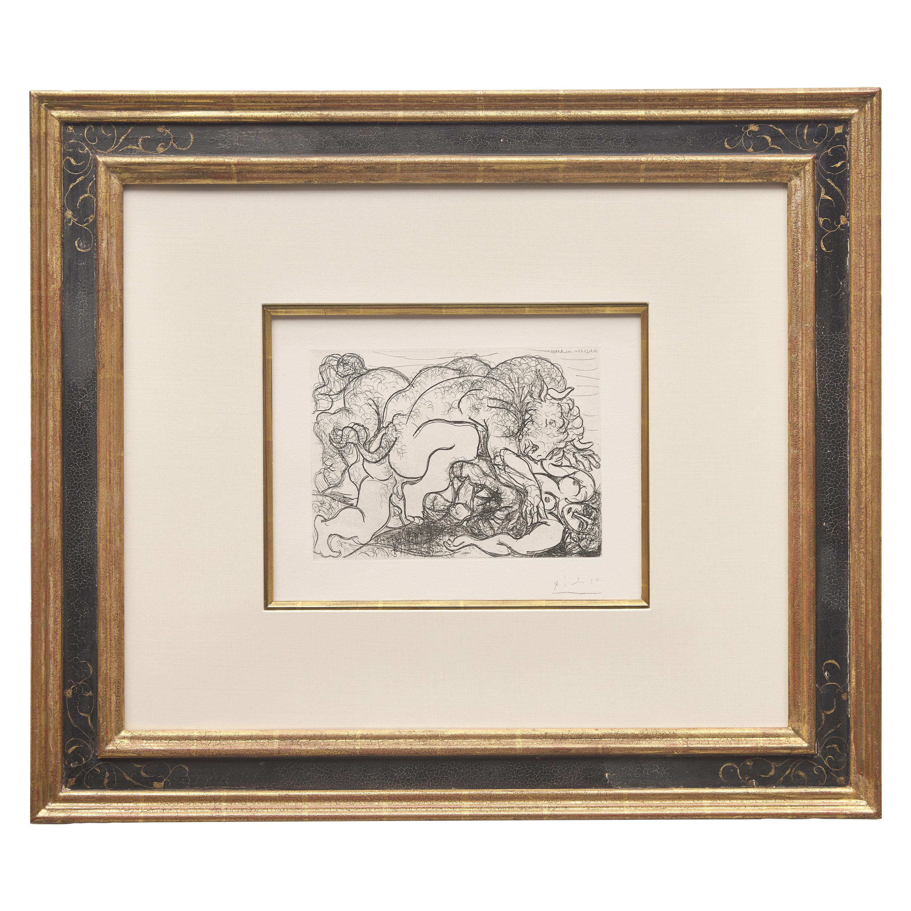 Minotaure attaquant une Amazone ( from La Suite Vollard) , 1933