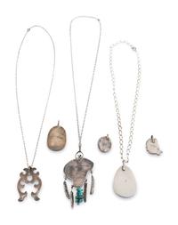 Navajo and Southwestern-style Silver and Turquoise Pendants
