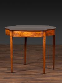 A Federal Figured and Inlaid Mahogany Games Table