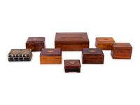 A Group of Ten English Boxes