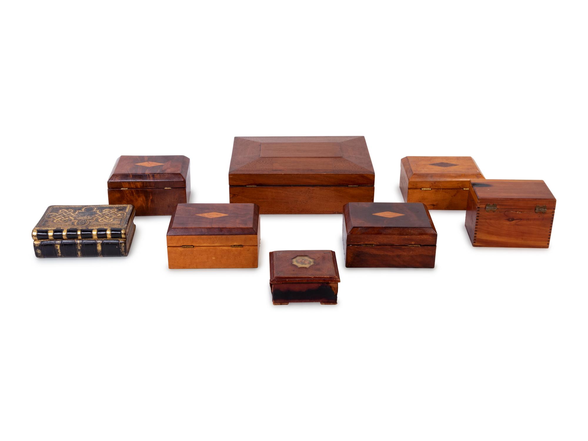 A Group of Ten English Boxes