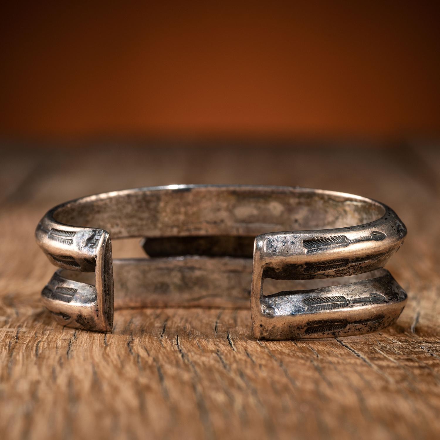 Navajo Silver and Turquoise Cuff Bracelet