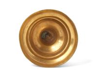 A Flemish Brass Double-Light Candlestick