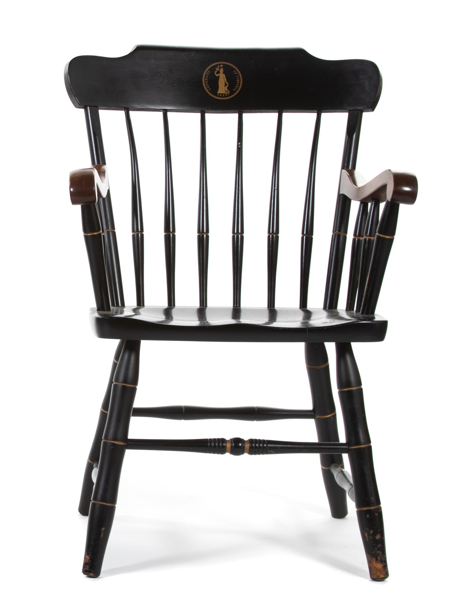 A University of Virginia Stenciled and Ebonized Armchair