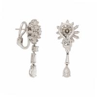 Diamond and Platinum Earrings