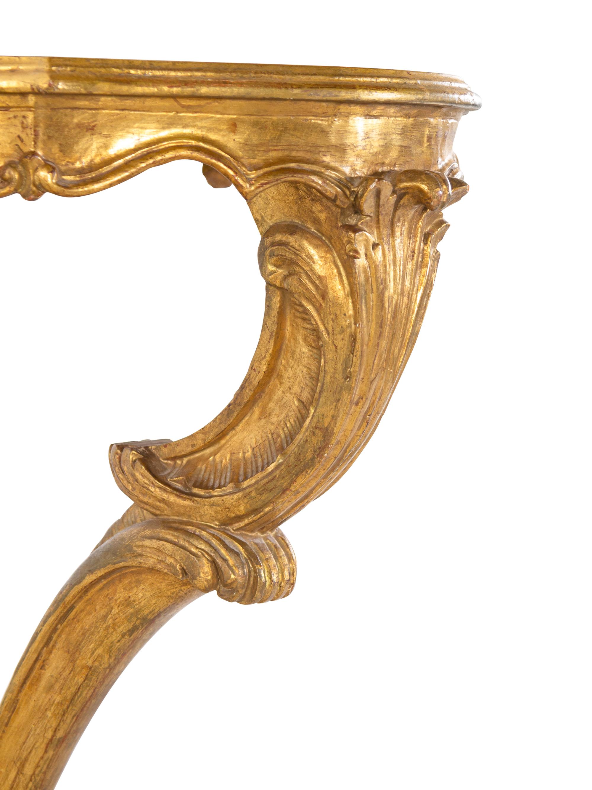 A Continental Giltwood Console Table