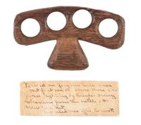 Civil War soldier carved wooden knuckles found on line of retreat from New Market Battlefield, Virginia. [May 1864].