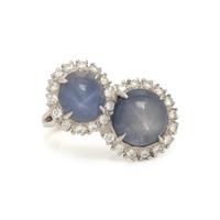 Spaulding & Co., Star Sapphire, Diamond, and Platinum Ring