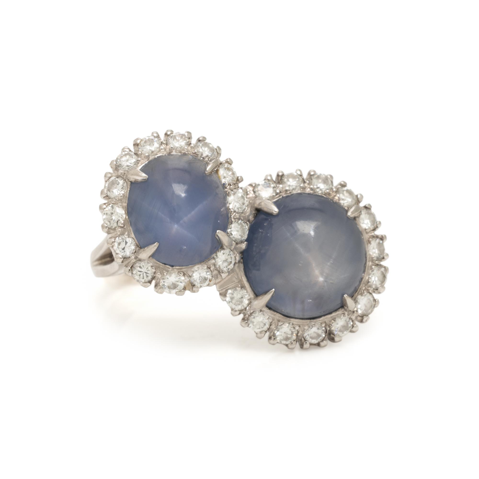 Spaulding & Co., Star Sapphire, Diamond, and Platinum Ring