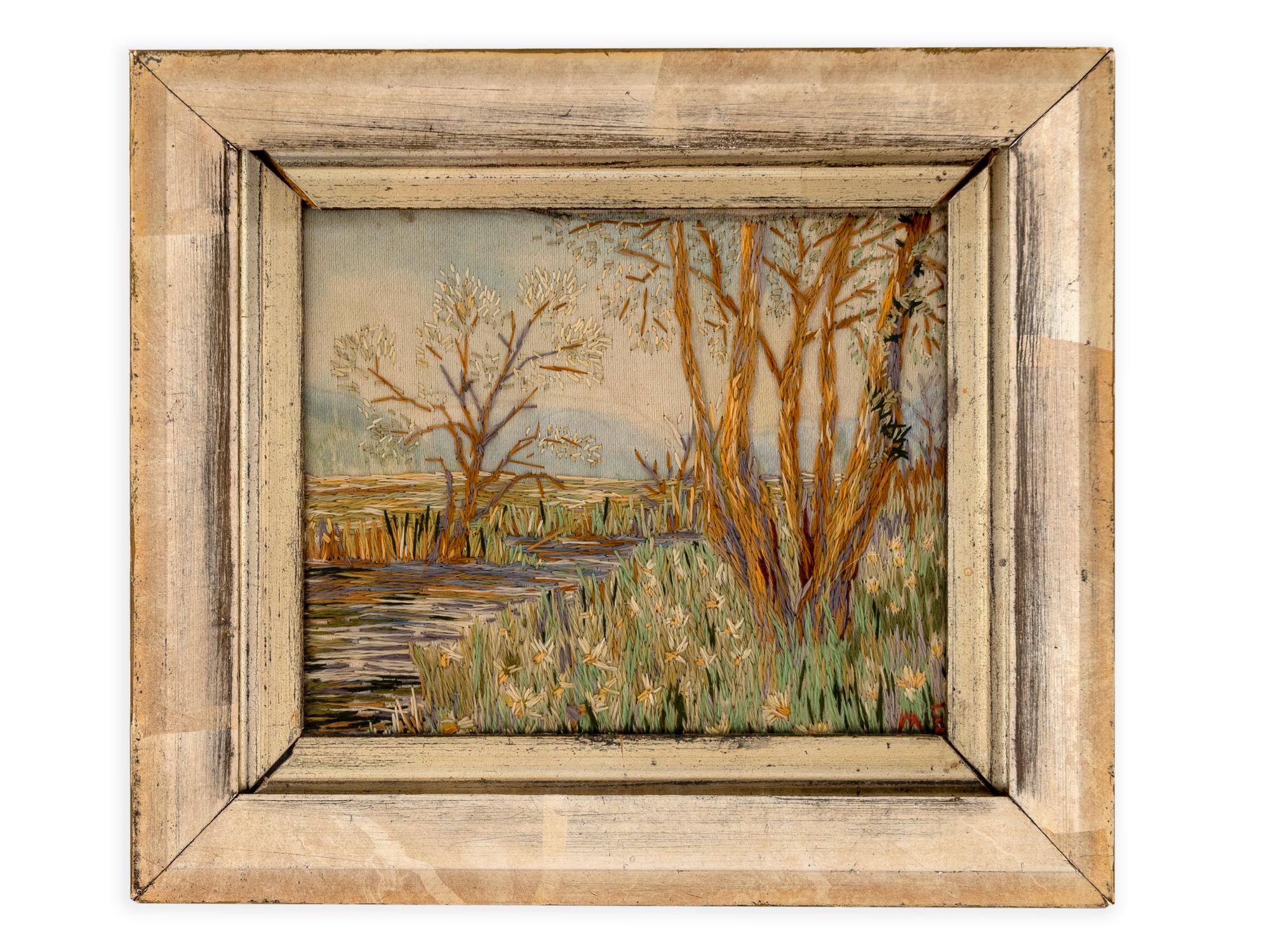 Two Framed English Needlepoint Pictures — 19TH/20TH CENTURY