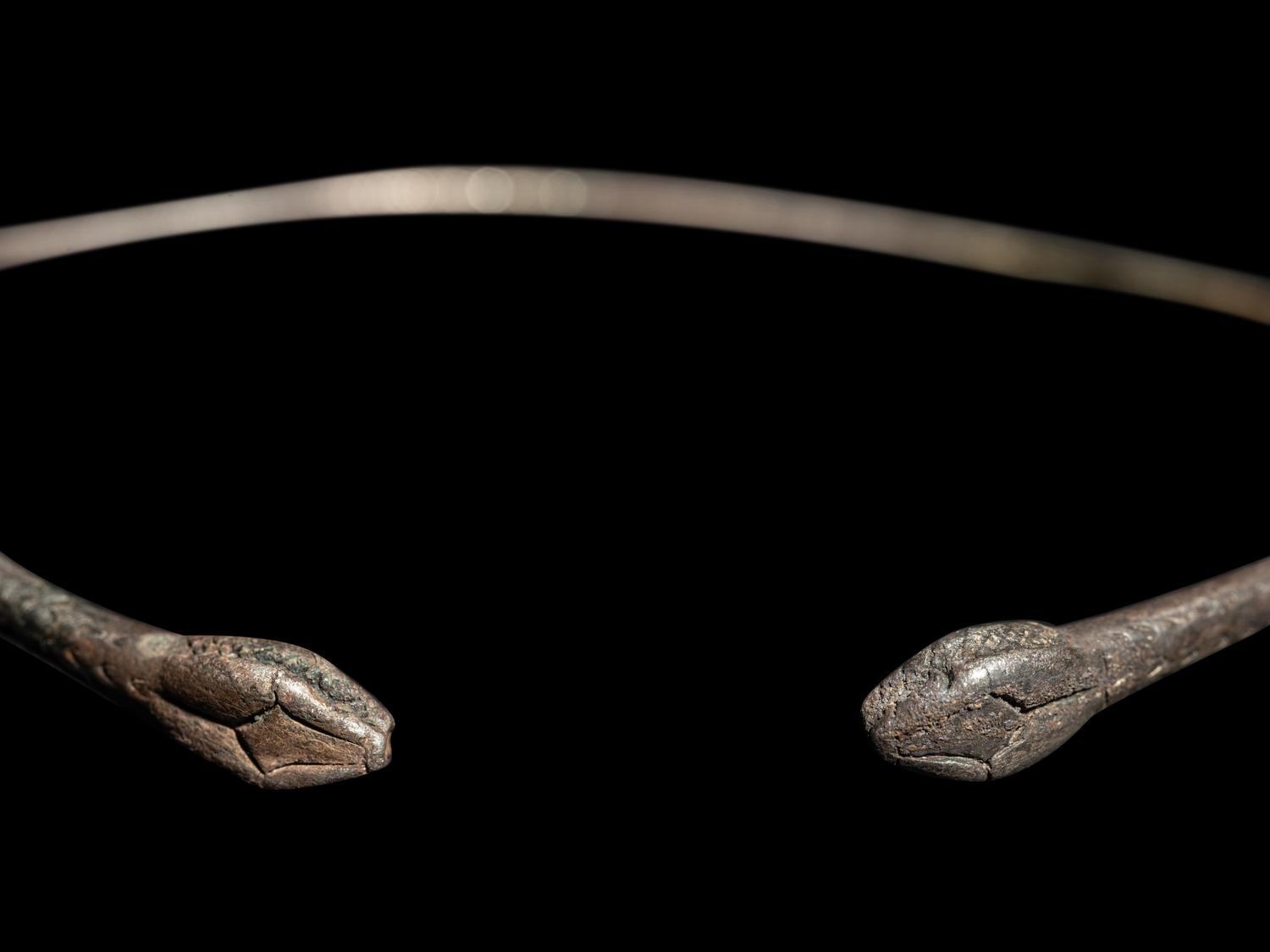 A Roman Silver Snake Bracelet