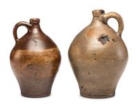 Two Stoneware Jugs, Attributed to Jonathan Fenton